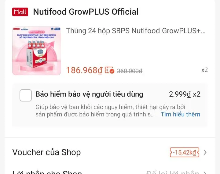 📌 X2 thùng Grow giá chỉ 187K/thùng, áp mã 25% 130K với mã 1111SALEKHUNGCUANAM: shp.ee/m3rgcomq. #co...