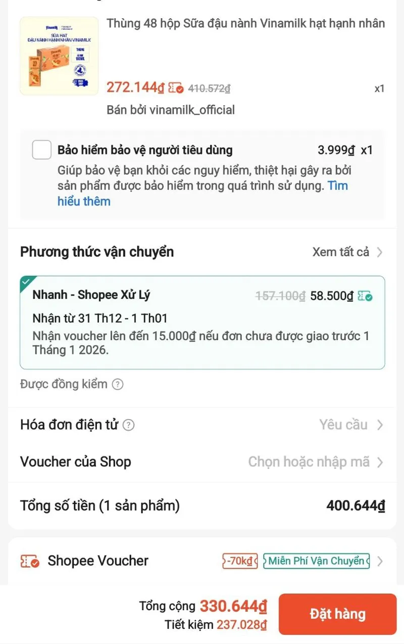 List deal Vinamilk áp mã 30%! - 3