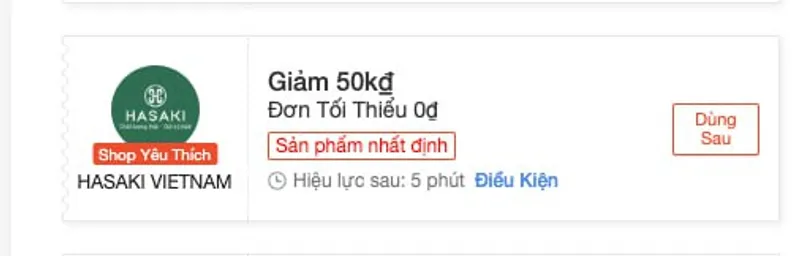 Mã giảm 50K/0Đ Hasaki🔥