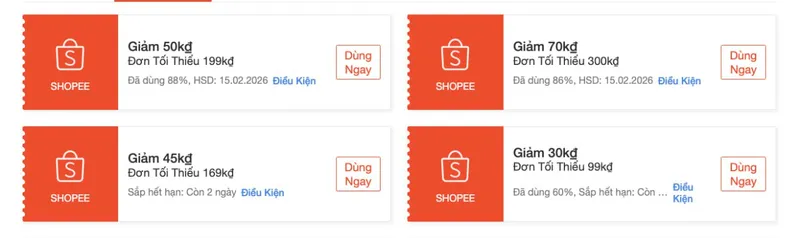 Mã Shopee giảm 30K/99K