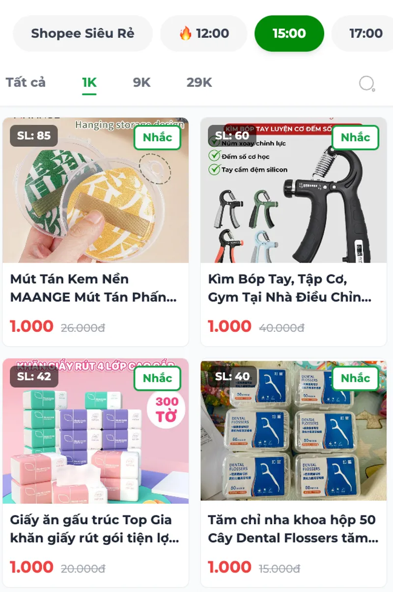 50+ deal Flash sale 1K