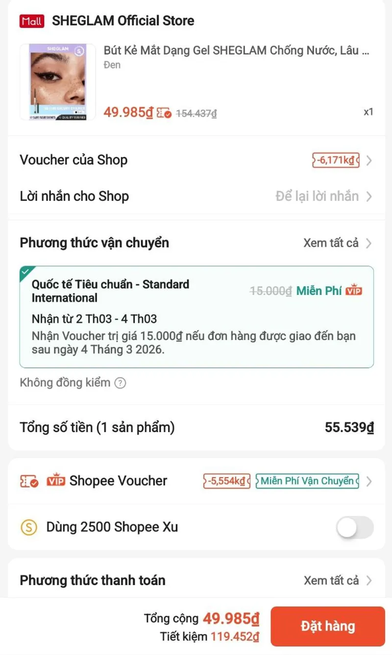 Bút kẻ mắt Sheglam 49K - 2