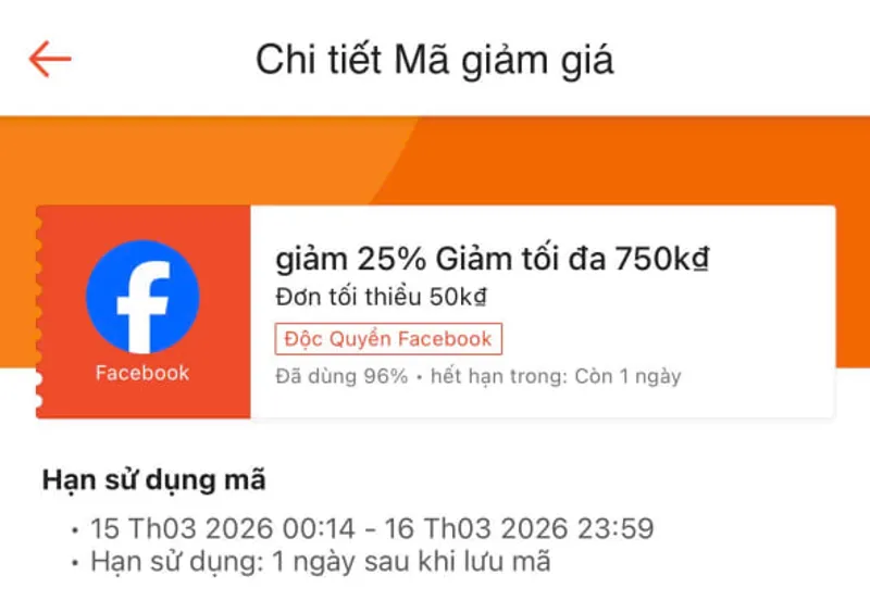 Cách lấy mã 25% Facebook (MỚI)