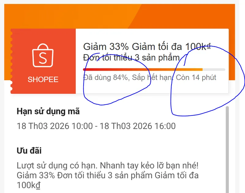 🏷️Mua 1 món vẫn áp đc mã 33%