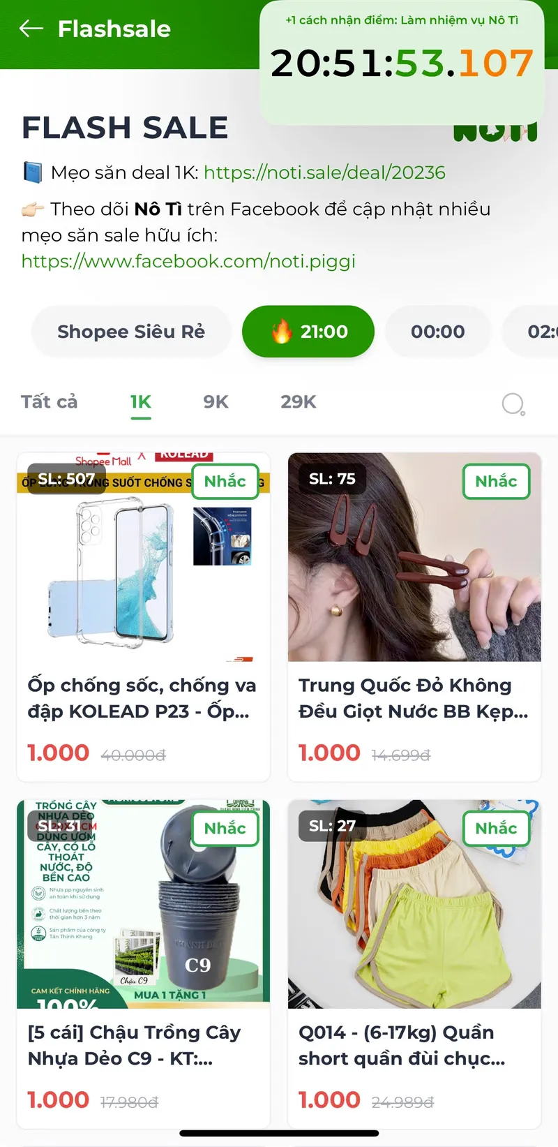 Deal 1K thành deal 0Đ