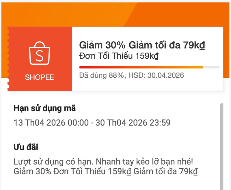 Voucher Shopee 30%