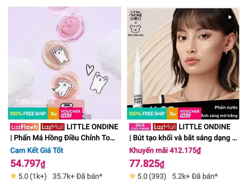 Má hồng Little Ondine 54K