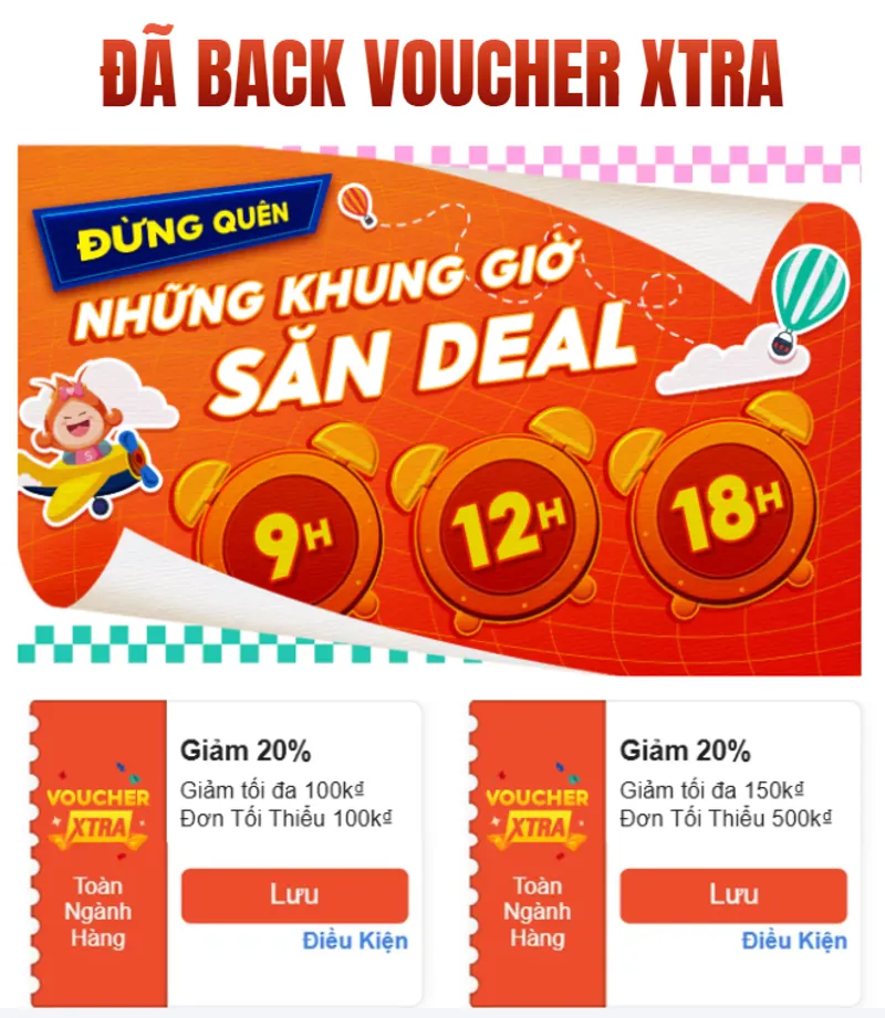 ⚡️Nhanh! Đã back Voucher Xtra