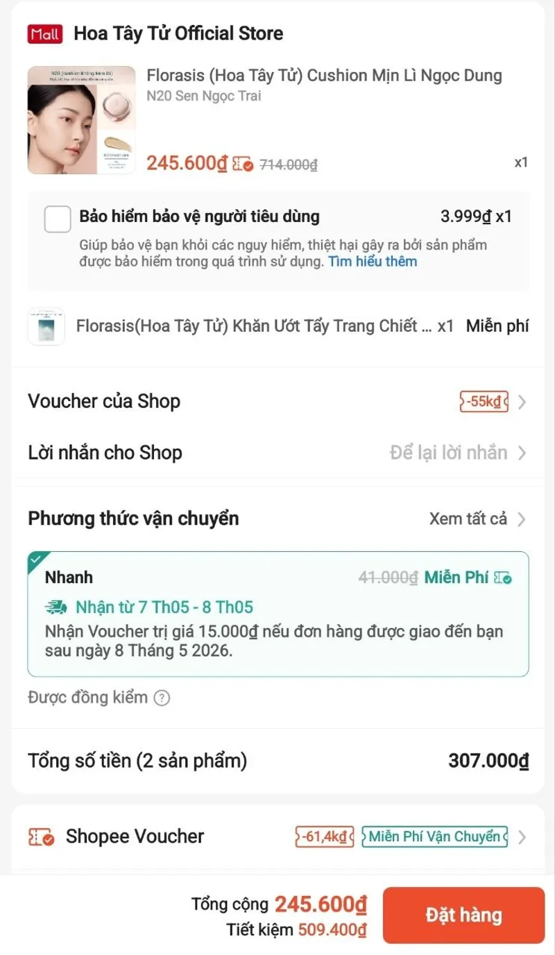 Cushion Hoa Tây Tử 245k - 2