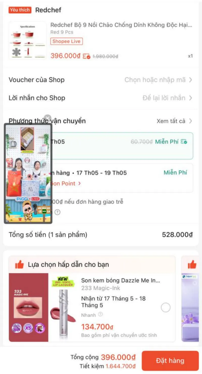 Bộ nồi Redchef 9 món chỉ 396K