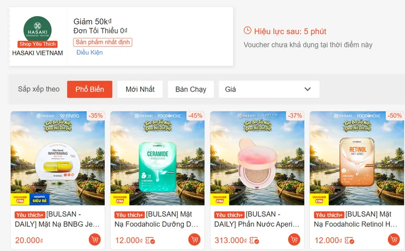 Săn deal 0Đ Hasaki