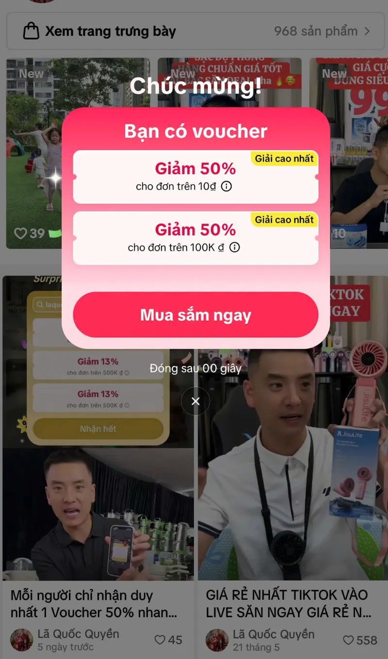 HOT! Mã 50% Tiktok MỚI - 2