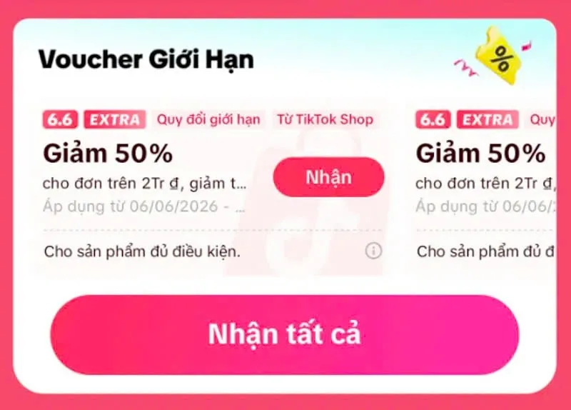 🔥HOT - Mã Tiktok 50% lúc 21H - 2