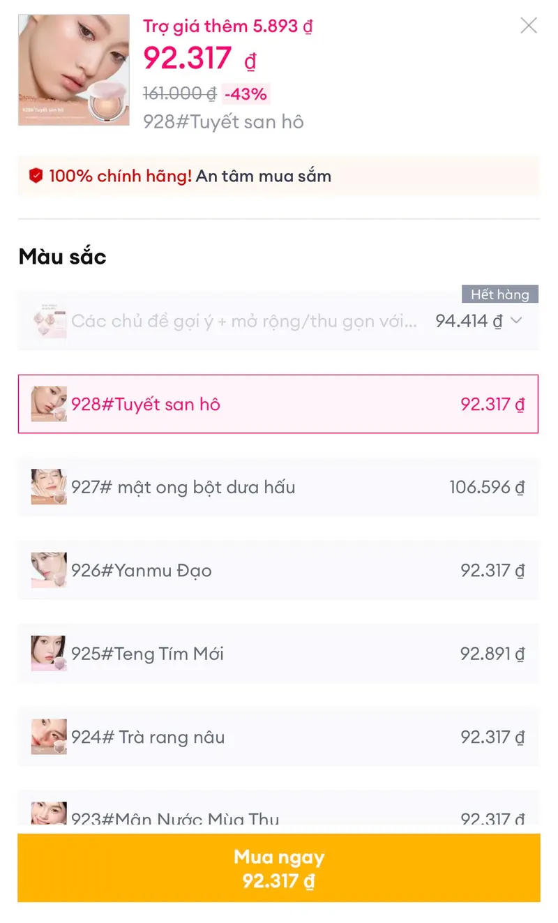 Má hồng SPENNY chỉ 92K