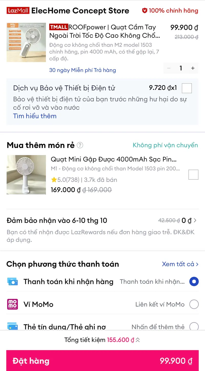 Lẹ back deal Quạt cầm tay M2 chỉ 99K, con này nhiều sếp của Nô Tì cũng đã mua và review siêu tốt mấy...