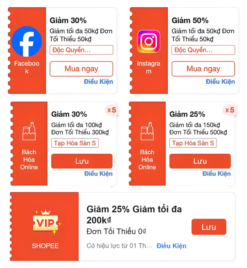 15H shopee thêm lượt loạt mã 50% IG, 30% FB, bách hóa,... Lên đơn canh kèo vội nào Sếp ơi! 🔴 MÃ SHO...