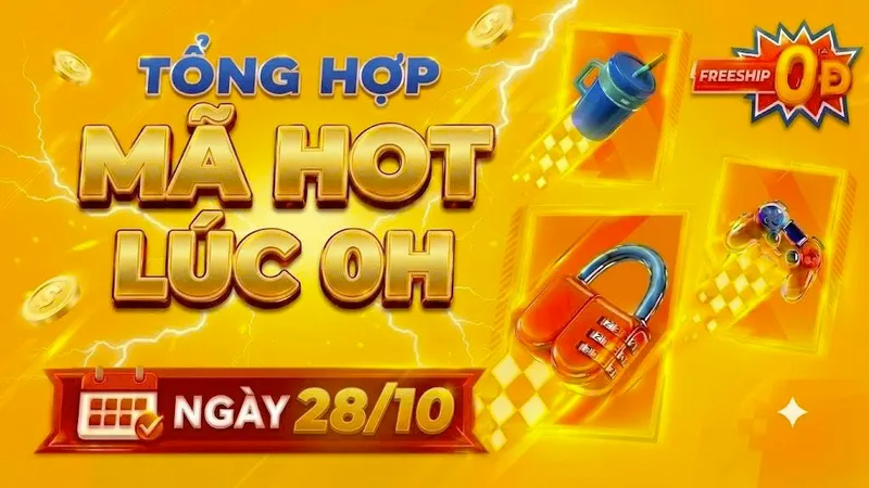 Đầy đủ mã cần săn lúc 0H ngày 28/10! 👉 Ngoài ra, Sếp có thể cập nhật đầy đủ thông tin tung ưu đãi t...