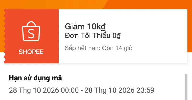 Shopee tặng mã 10K đơn 0Đ - Bấm vào thấy hết hiệu lực là bị lọc => https://shp.ee/duyx189o #shopee