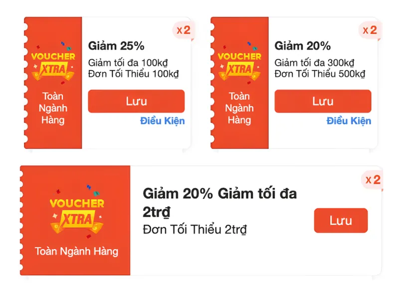 💥 0H canh lụm mã Xtra 25%, 20% giảm đến 2 Triệu sẽ lên mới lúc 0H đêm nay nè cả nhà! 0H lưu mã Xtra...