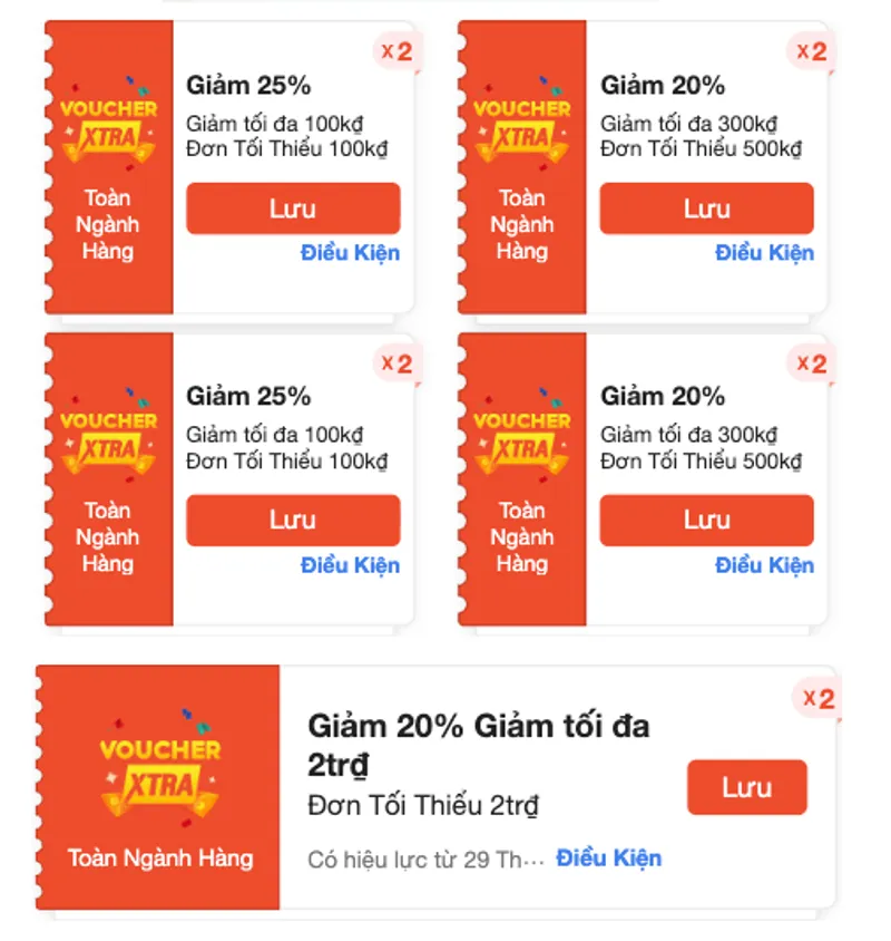 💥Đã lên mới mã Xtra 25%, 20% kìa vào lưu dùng ngay Lưu mã Xtra 25% dùng ngay tại đây => https://shp...