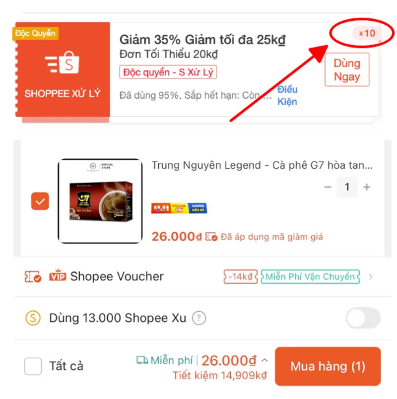 Bào mã Shopee Xử Lý giảm 35% tối đa 25K đơn từ 20K (Có sẵn ví) ngon nè cả nhà - Mã dùng được 10 lần!...