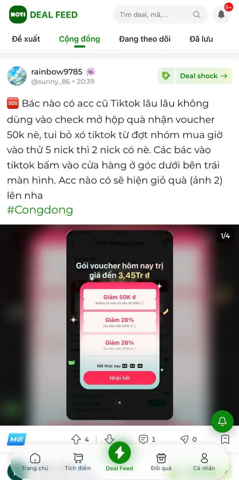 Sếp nào có acc Tiktok lâu rồi chưa dùng vào mở hộp quà xem có mã 50K không nè. Thấy mã là húp liền n... - 2