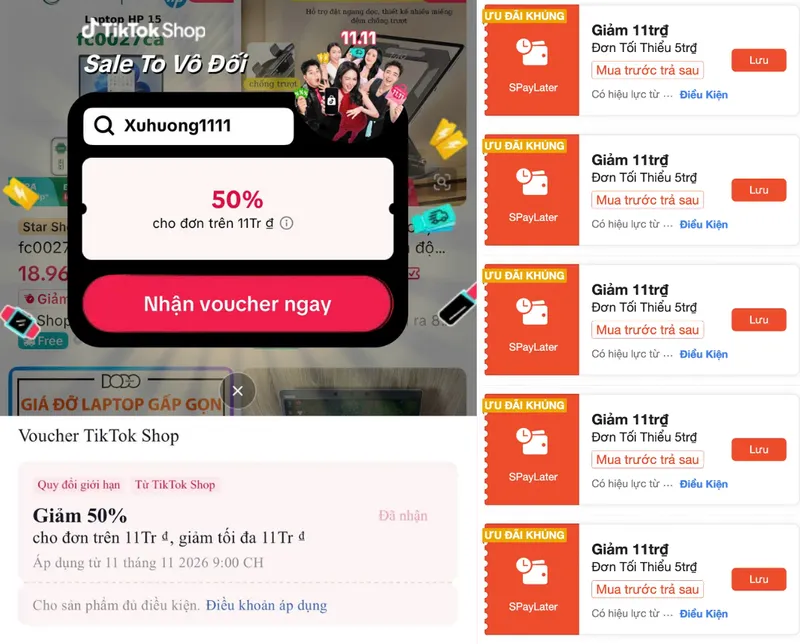 Shopee và Tiktokshop đã nhá hàng mã giảm 11TR cho sale 11/11 rồi, nhớ lưu sớm nhé Sếp! Các sàn cứ lê...
