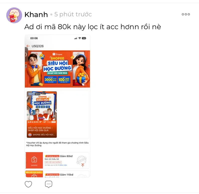 Sếp KHANH bảo mã 80K nhả lọc. Nô Tì tổng hợp đầy đủ ma 80K/0Đ còn lượt cho các Sếp vào check nè! htt...