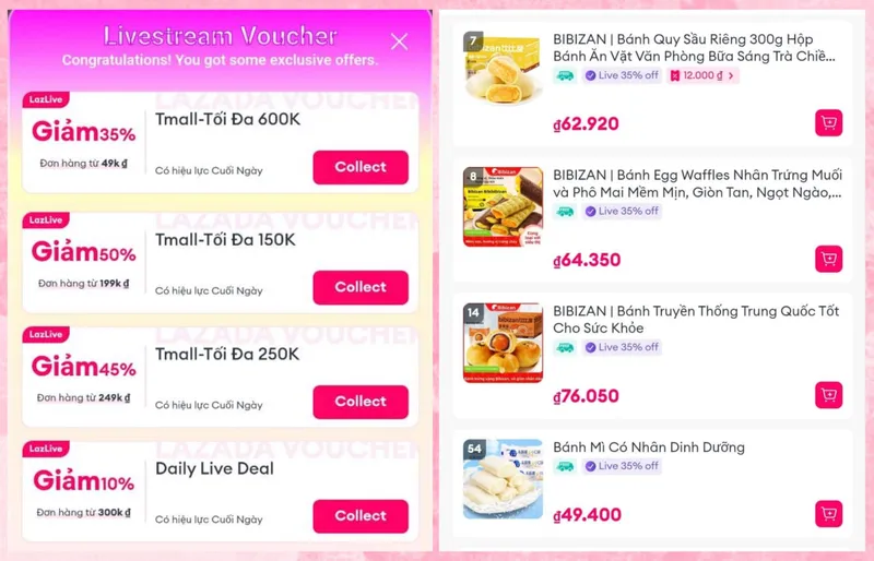 Dzô kìa mấy sếp ơi, loạt mã 50%, 45% độc quyền tại live Nô Tì đã lên, nay mã áp nhiều deal bánh kẹo,...