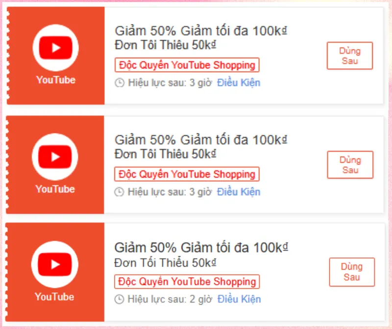 Sale 1/11 Shopee chơi trội thật sự, bình thường Chủ Nhật hàng tuần lên mã 50% Youtube trên banner, n...