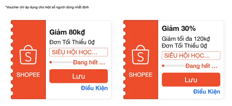 Lụm 2 mã 80K/0Đ mới, 2 link luôn check lẹ nè mấy sếp (có lọc acc) 1. https://shp.ee/bqqvxji7 2. http...
