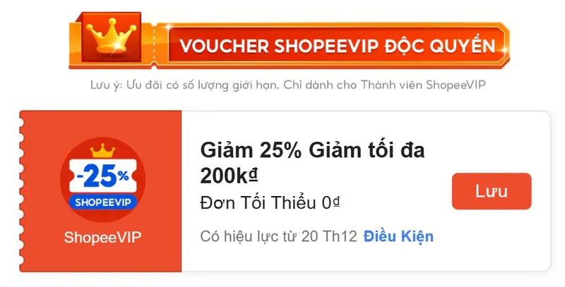 Back mã ShopeeVip 25%
