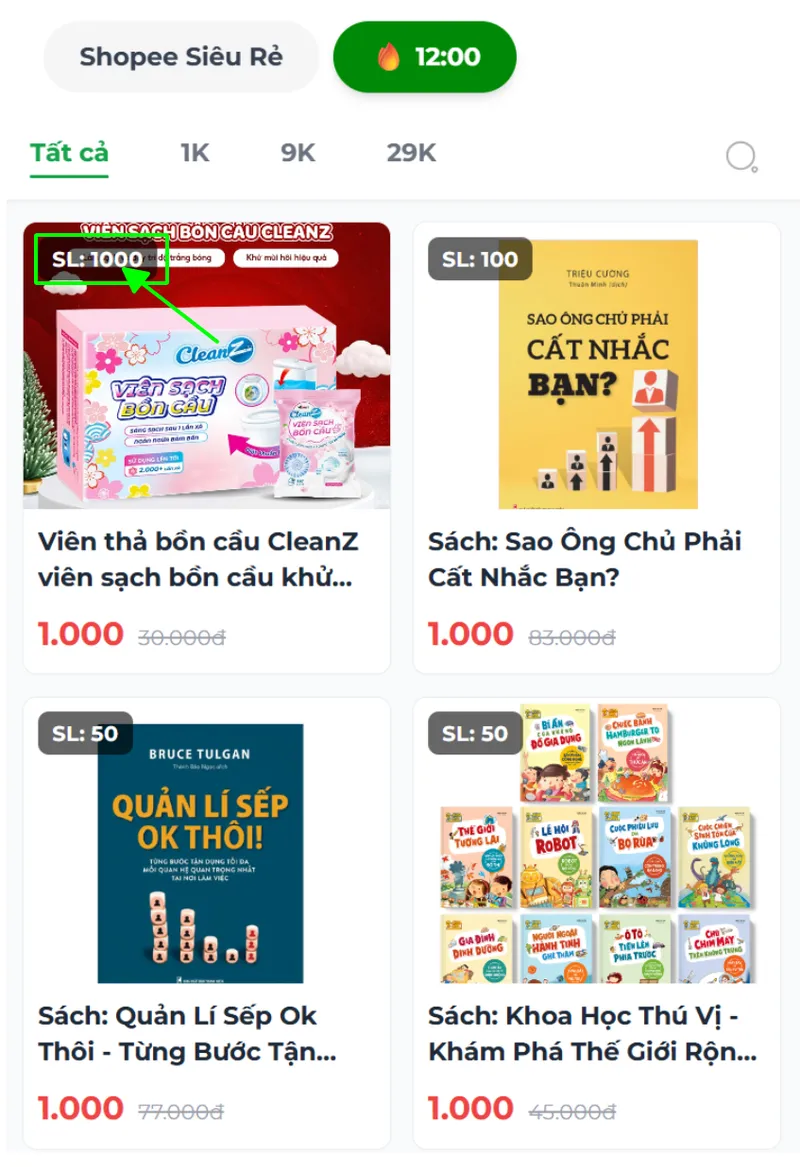 5 deal sách 1K