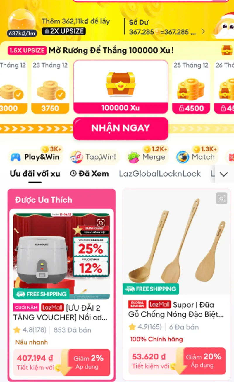 Mở rương nhận 100K xu
