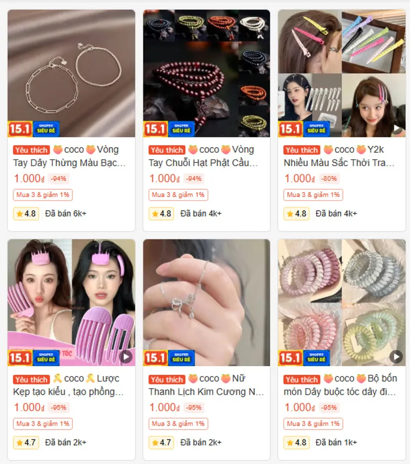 +11 Shop có deal đồng giá 1K🔥 - 3