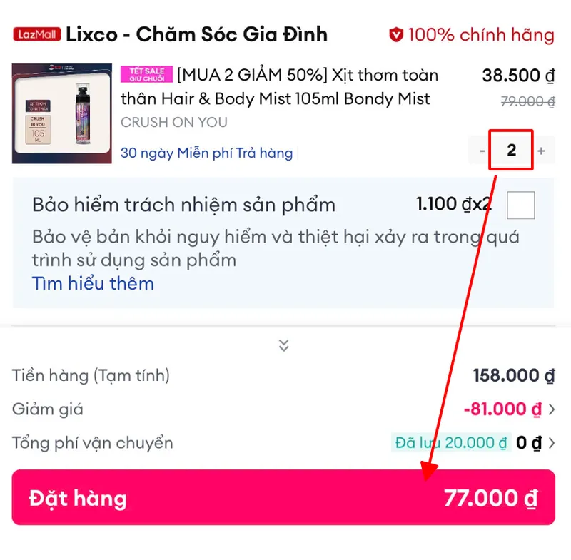 Xịt thơm body mist chỉ 38K