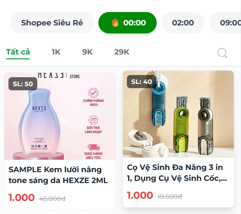 Kem nâng tông 1K