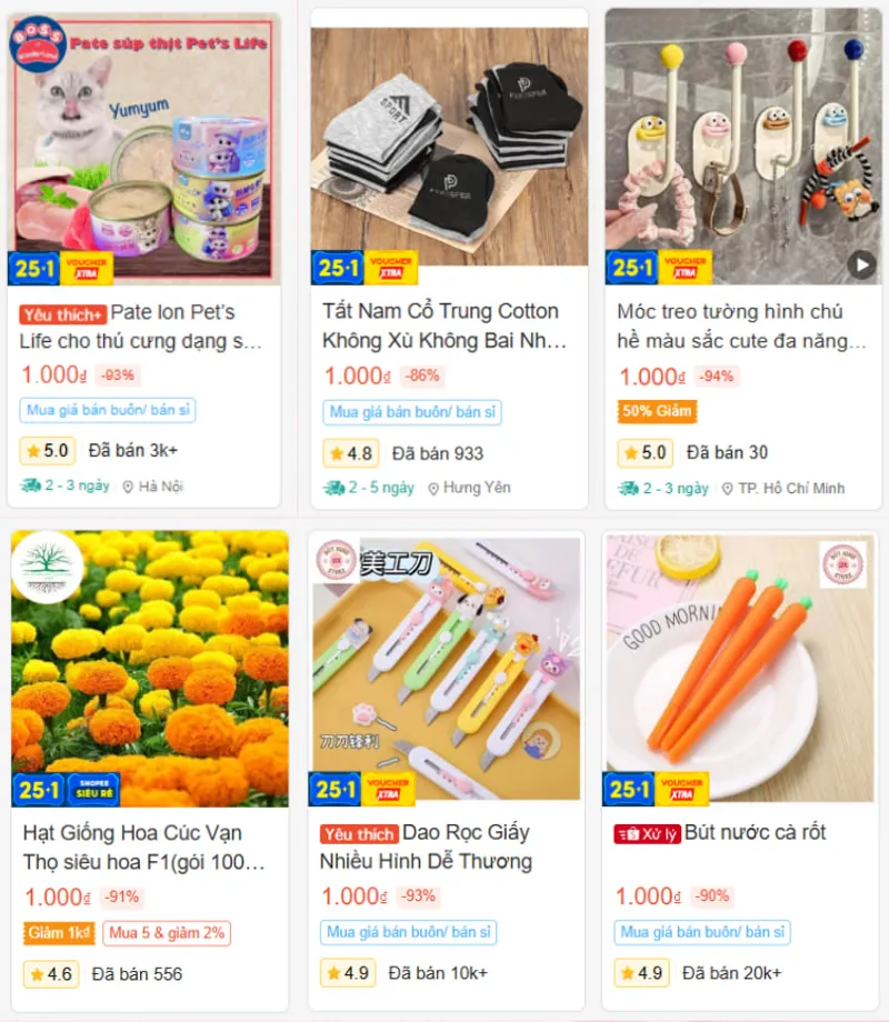 🔥HOT - List đồng giá 1K (MỚI)