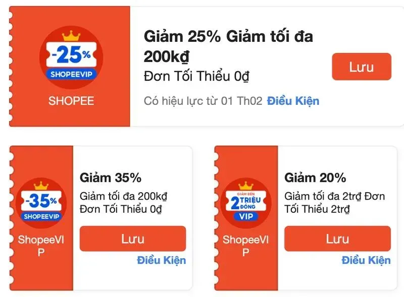 Mã Shopee 25% - 35%🔥 - 2
