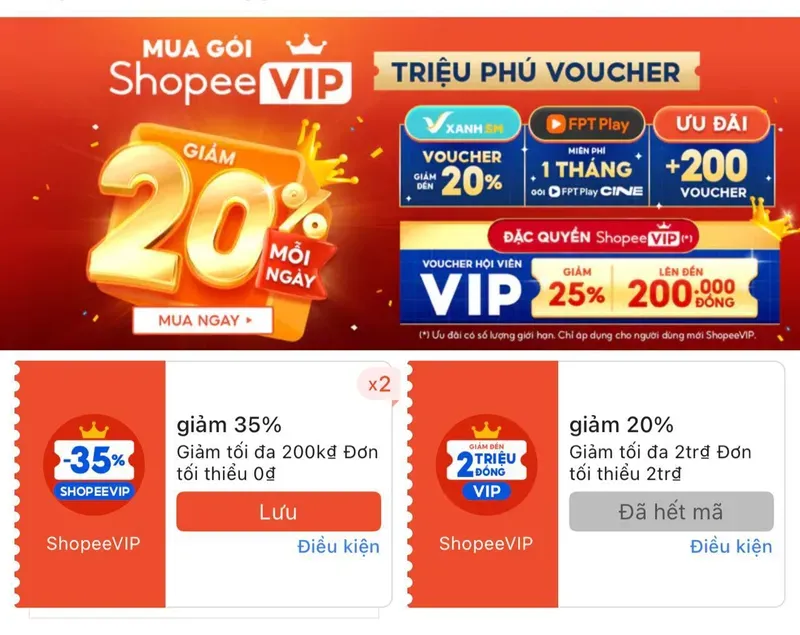 🎯Mã Shope VIP 35% MỚI