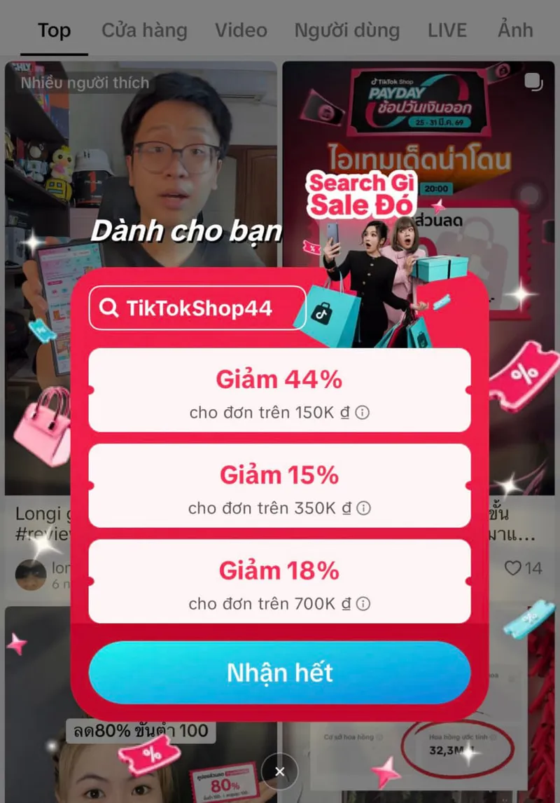 🔥Mã 44% TikTok kìa!