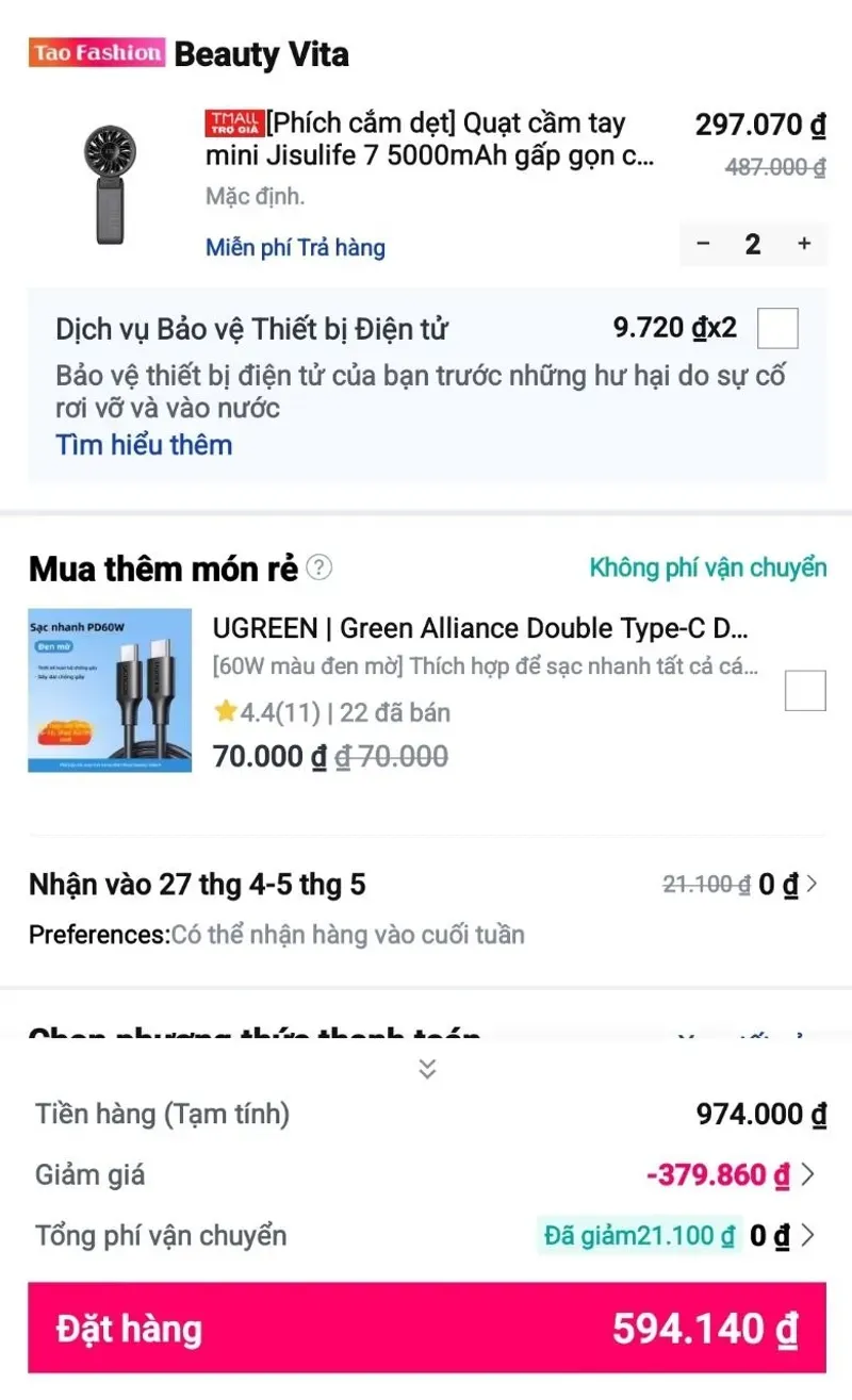Quạt Jisulife 7 có 297K!