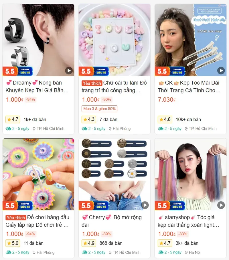 🔥Deal đồng giá 1K, 3K, 9K - 3