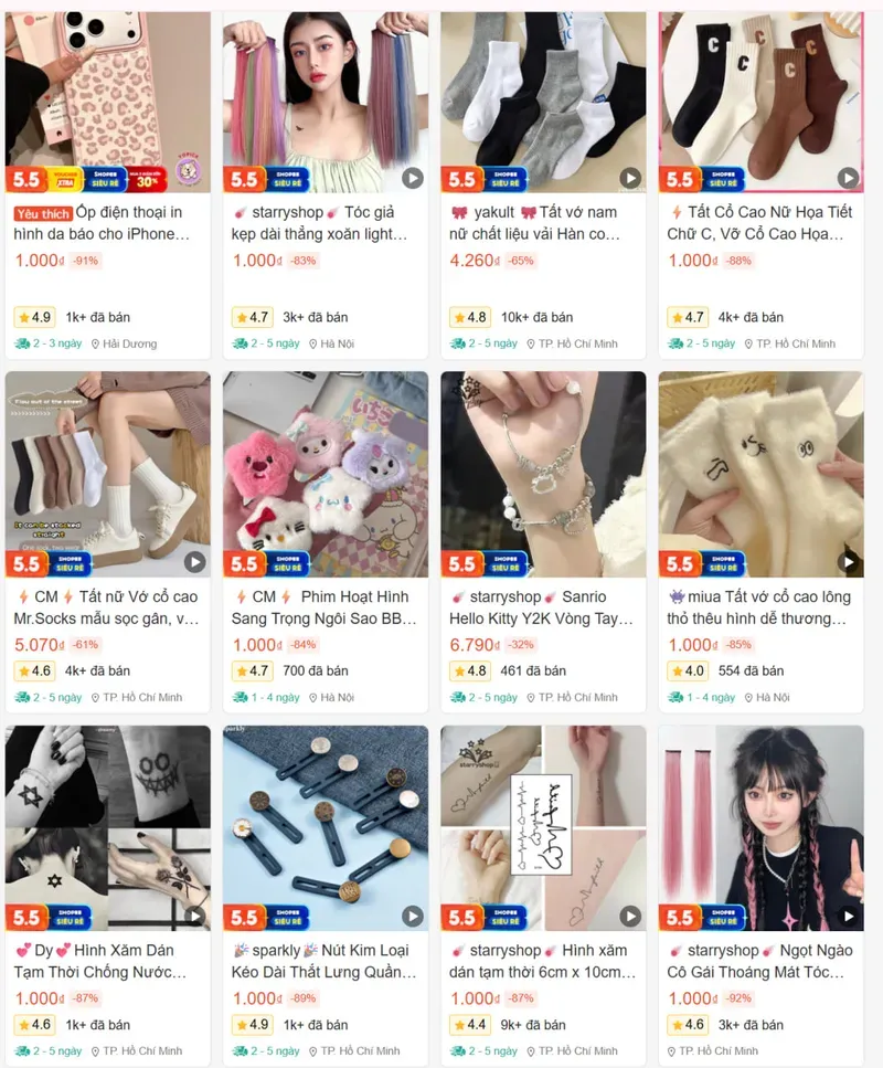 🔥Deal đồng giá 1K, 3K, 9K - 4
