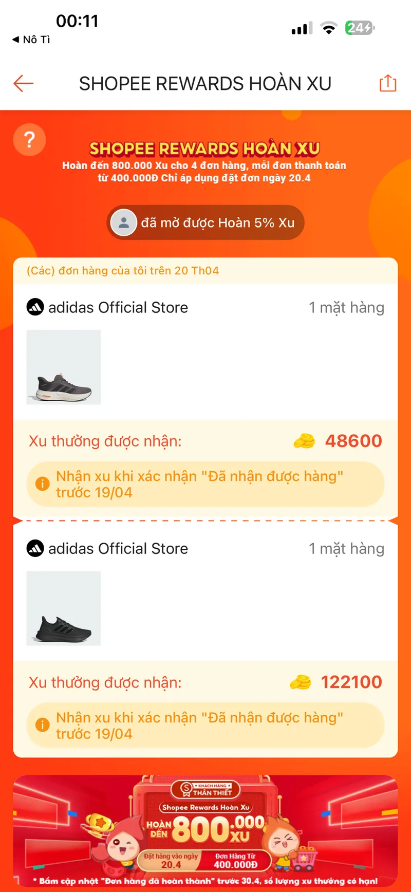 Hoàn 800K xu + Voucher 4 triệu - 3